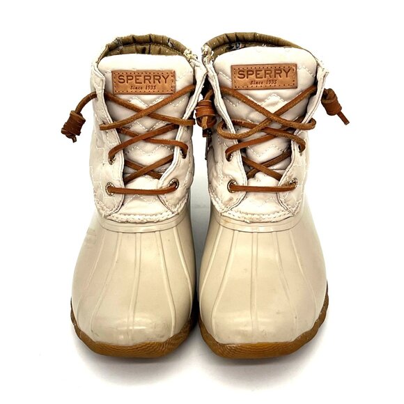 Sperry Top Sider Womens Quilted Duck Boots Zipper & Lace-Up Rubber Sole Size 6 - Picture 8 of 16